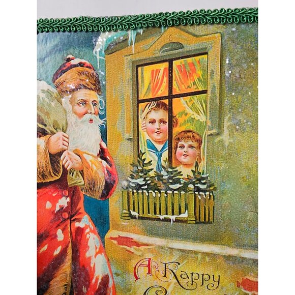 Victoria trading Santa glitter picture decor Xmas hanging children - Picture 5 of 8